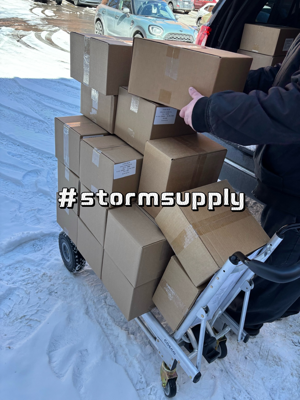 Closed cartons prepared for fulfillment